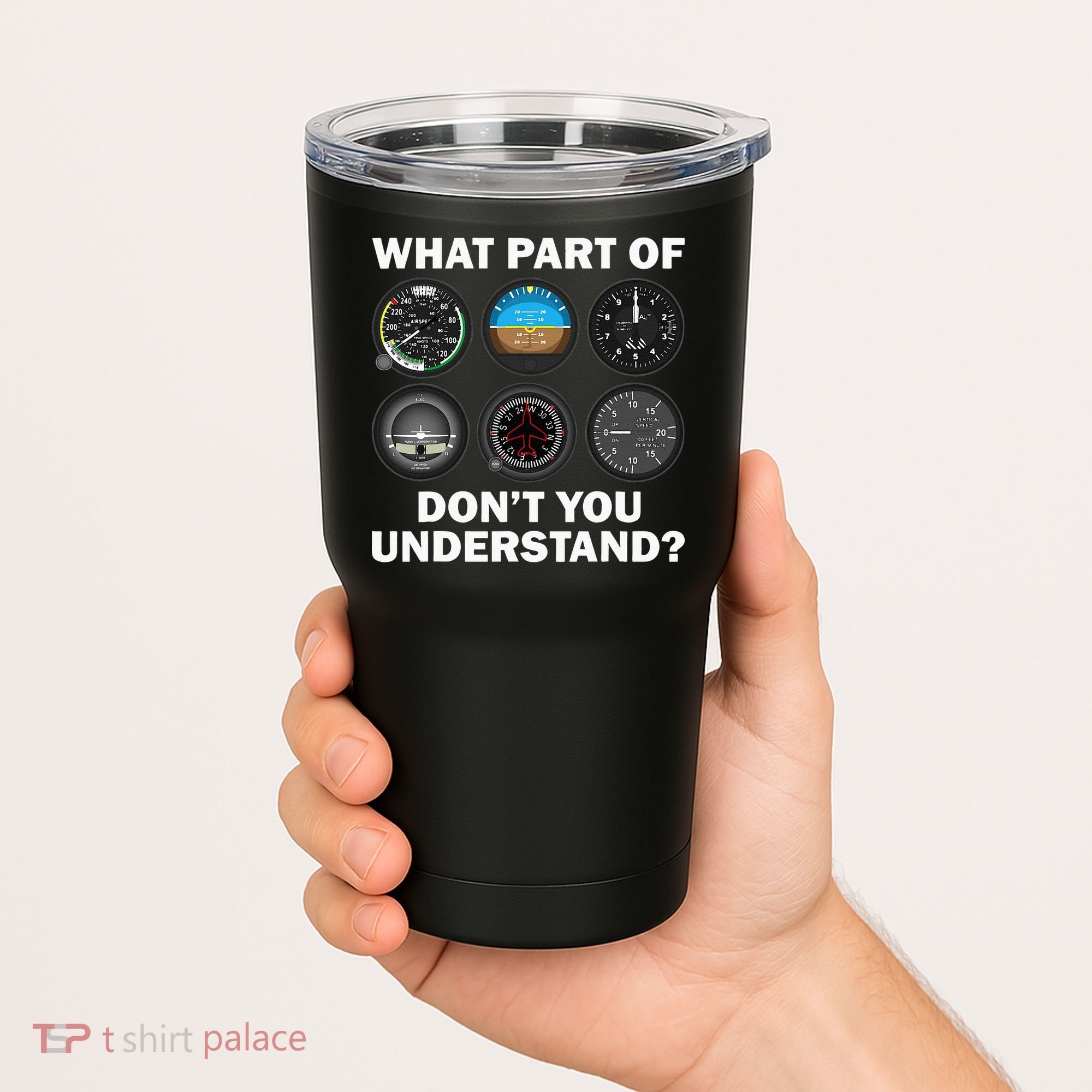 Funny Pilot Art Men Women Aviation Airline Pilot Instruments Tumbler