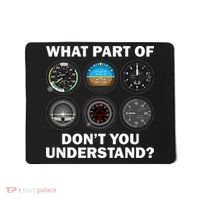 Funny Pilot Art Men Women Aviation Airline Pilot Instruments Mousepad thumb 0