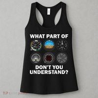 Funny Pilot Art Men Women Aviation Airline Pilot Instruments Women's Tank Top thumb 3