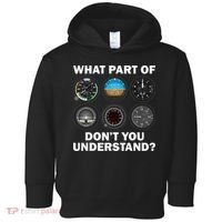 Funny Pilot Art Men Women Aviation Airline Pilot Instruments Toddler Hoodie thumb 0