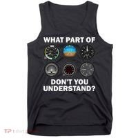 Funny Pilot Art Men Women Aviation Airline Pilot Instruments Tank Top thumb 0