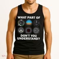 Funny Pilot Art Men Women Aviation Airline Pilot Instruments Tank Top thumb 3