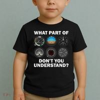 Funny Pilot Art Men Women Aviation Airline Pilot Instruments Toddler T-Shirt thumb 2