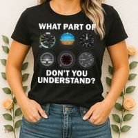 Funny Pilot Art Men Women Aviation Airline Pilot Instruments Women's T-Shirt thumb 2