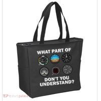 Funny Pilot Art Men Women Aviation Airline Pilot Instruments Tote Bag thumb 2