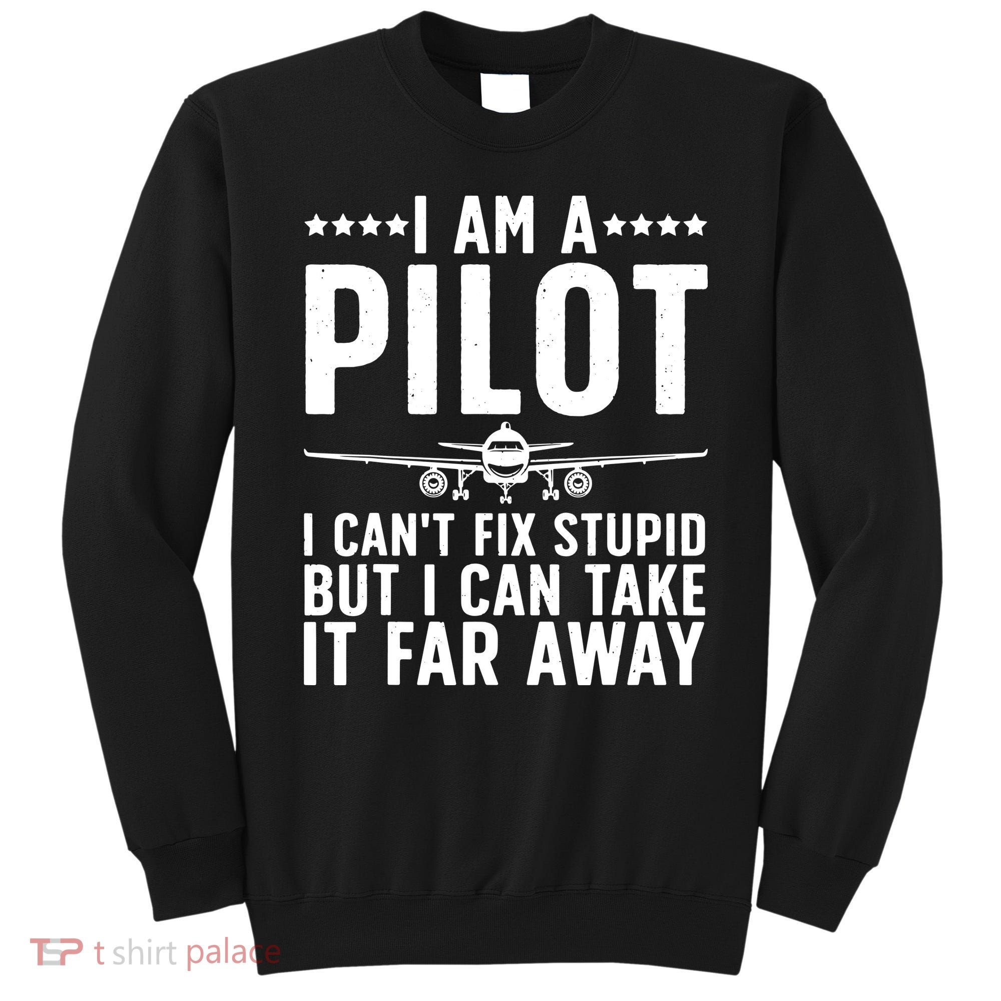 Funny Pilot Art For Men Women Aircraft Themed Airplane Pilot Sweatshirt