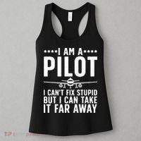 Funny Pilot Art For Men Women Aircraft Themed Airplane Pilot Women's Tank Top thumb 3