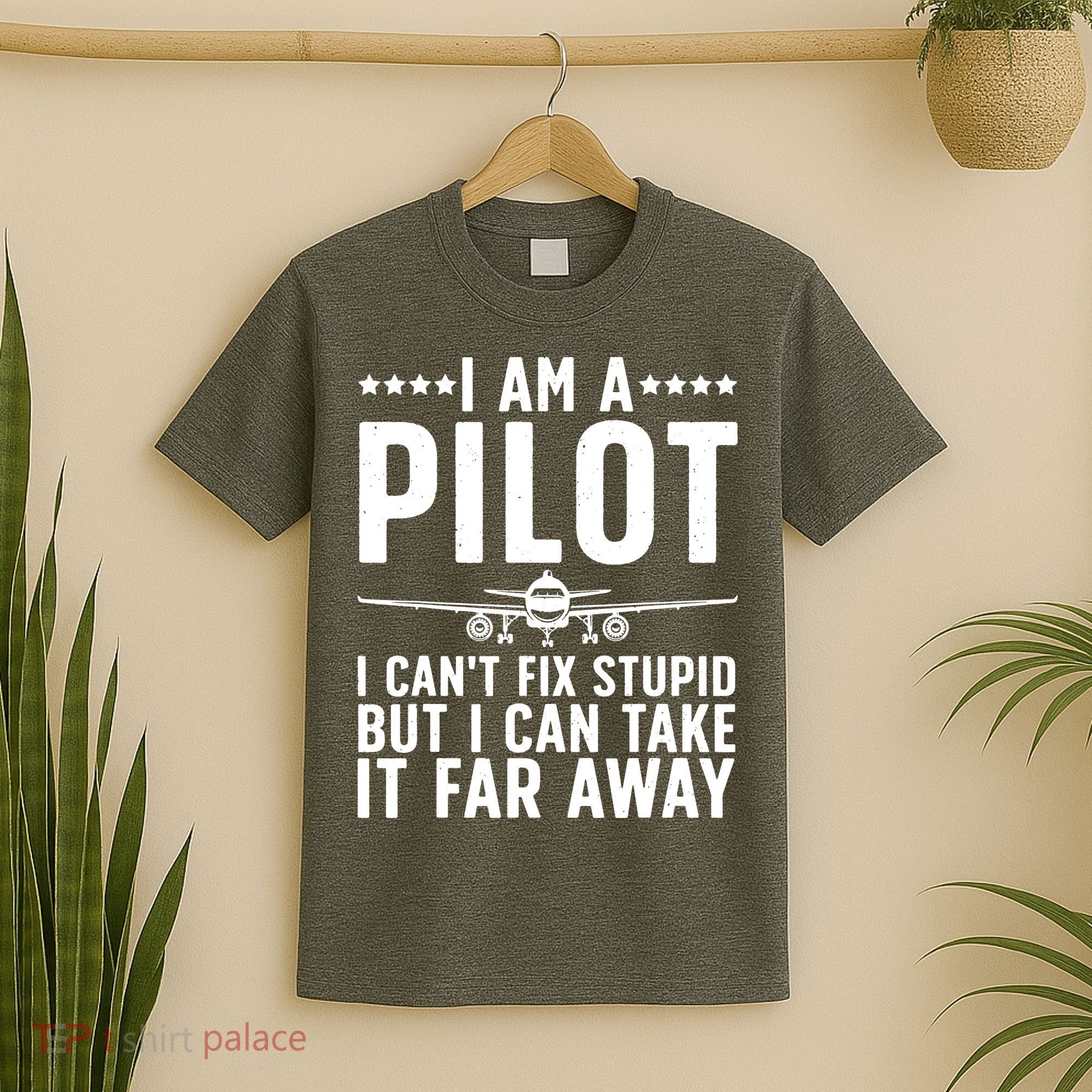 Funny Pilot Art For Men Women Aircraft Themed Airplane Pilot T-Shirt