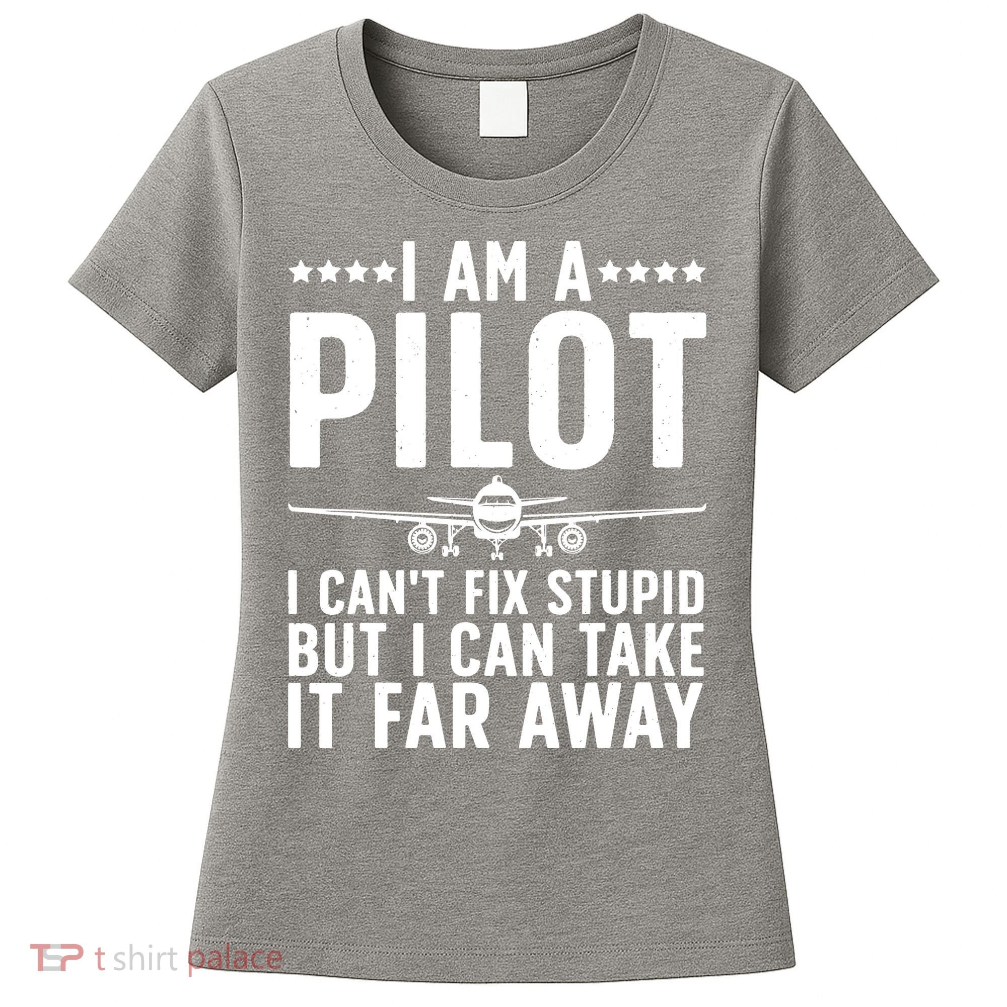 Funny Pilot Art For Men Women Aircraft Themed Airplane Pilot Women's T-Shirt