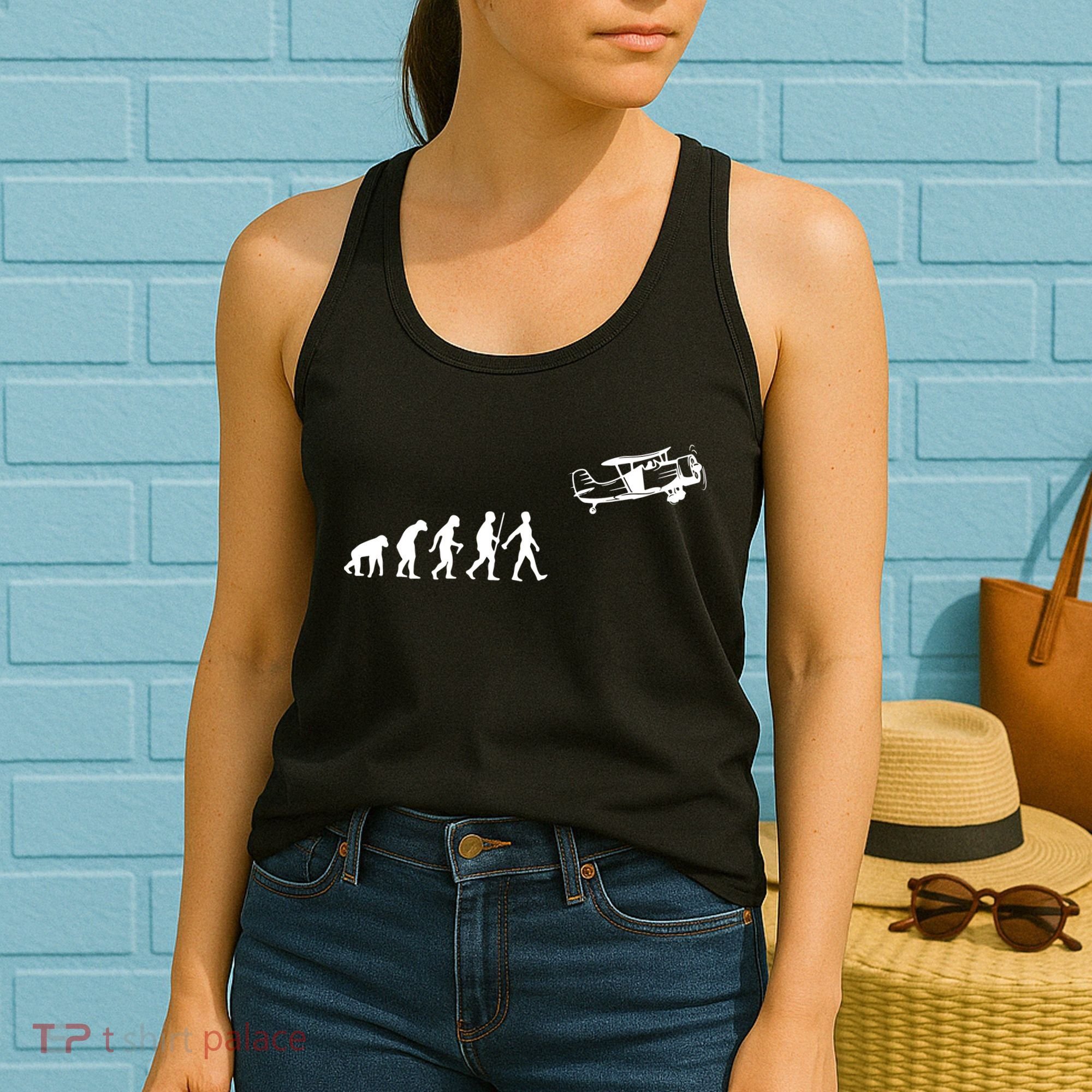Funny Pilot Art For Men Women Airplane Pilot Aviation Lovers Women's Tank Top