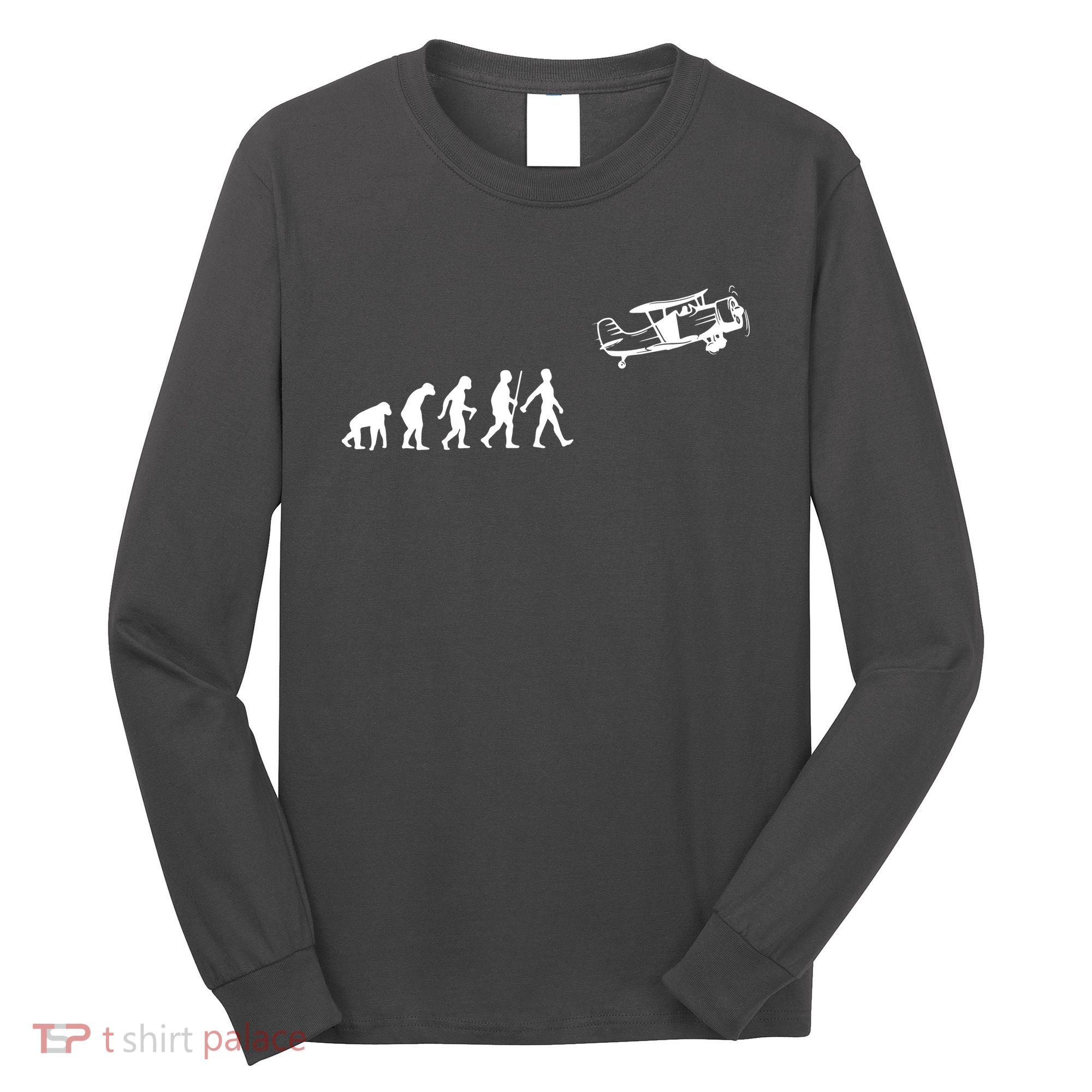 Funny Pilot Art For Men Women Airplane Pilot Aviation Lovers Long Sleeve Shirt