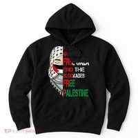 Free Palestine Arabic Palestine Gaza Jerusalem Support Flag Hoodie thumb 0