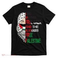 Free Palestine Arabic Palestine Gaza Jerusalem Support Flag T-Shirt thumb 0
