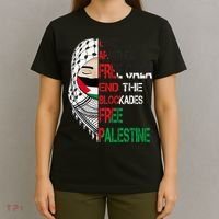 Free Palestine Arabic Palestine Gaza Jerusalem Support Flag T-Shirt thumb 4