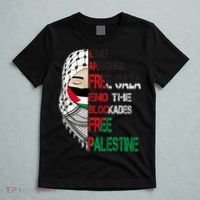 Free Palestine Arabic Palestine Gaza Jerusalem Support Flag T-Shirt thumb 5