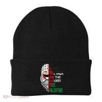 Free Palestine Arabic Palestine Gaza Jerusalem Support Flag Beanie thumb 0