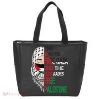 Free Palestine Arabic Palestine Gaza Jerusalem Support Flag Tote Bag thumb 0