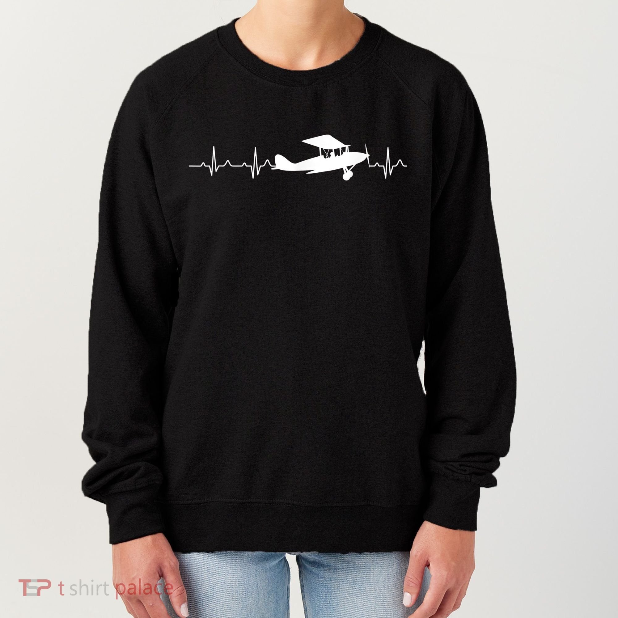 Flying Pilot , Aviation Heartbeat Women's Sweatshirt