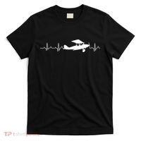 Flying Pilot , Aviation Heartbeat T-Shirt thumb 0