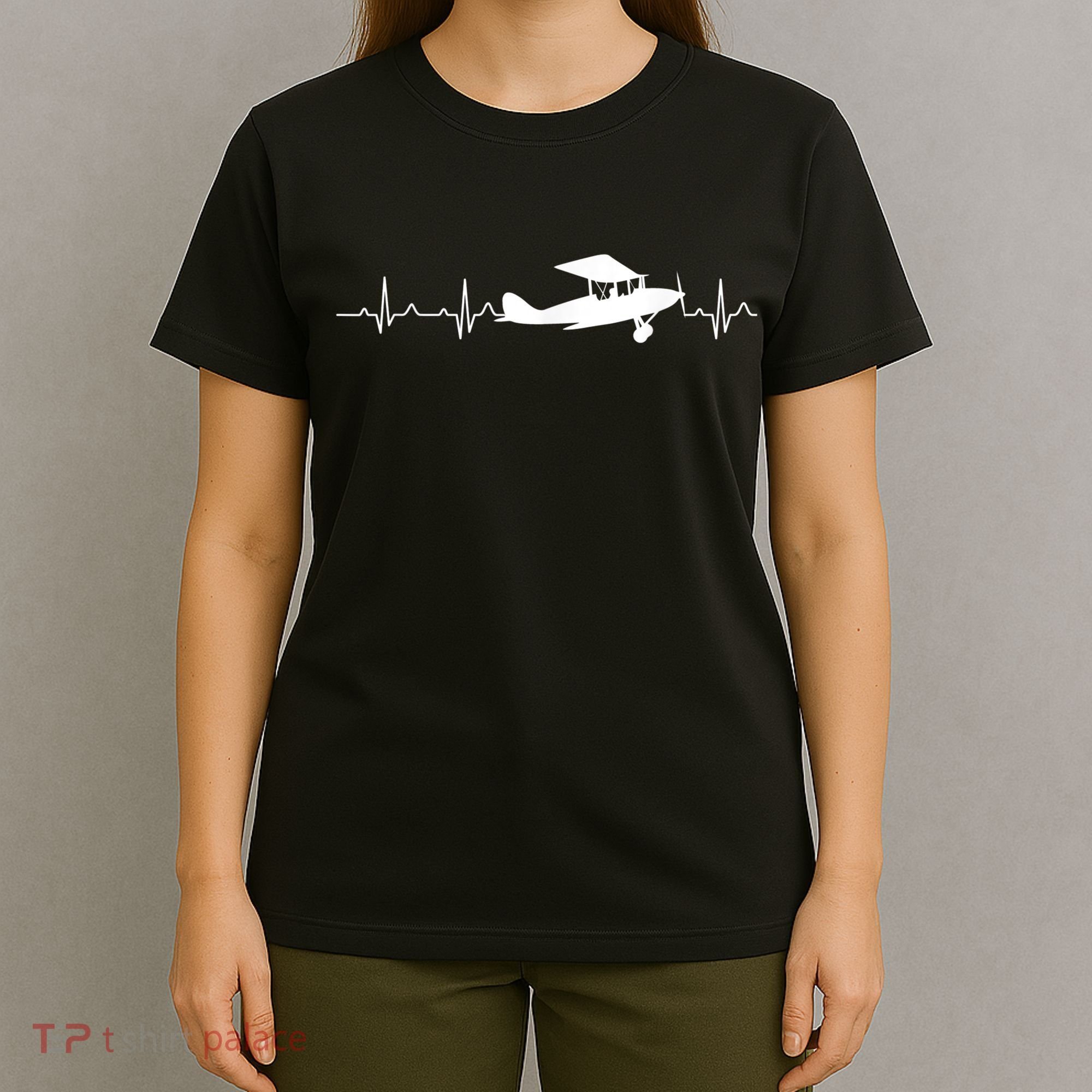 Flying Pilot , Aviation Heartbeat T-Shirt