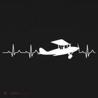 Flying Pilot , Aviation Heartbeat T-Shirt thumb 7