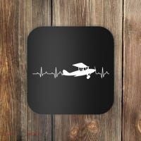Flying Pilot , Aviation Heartbeat Coaster thumb 0