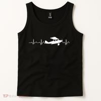 Flying Pilot , Aviation Heartbeat Tank Top thumb 2