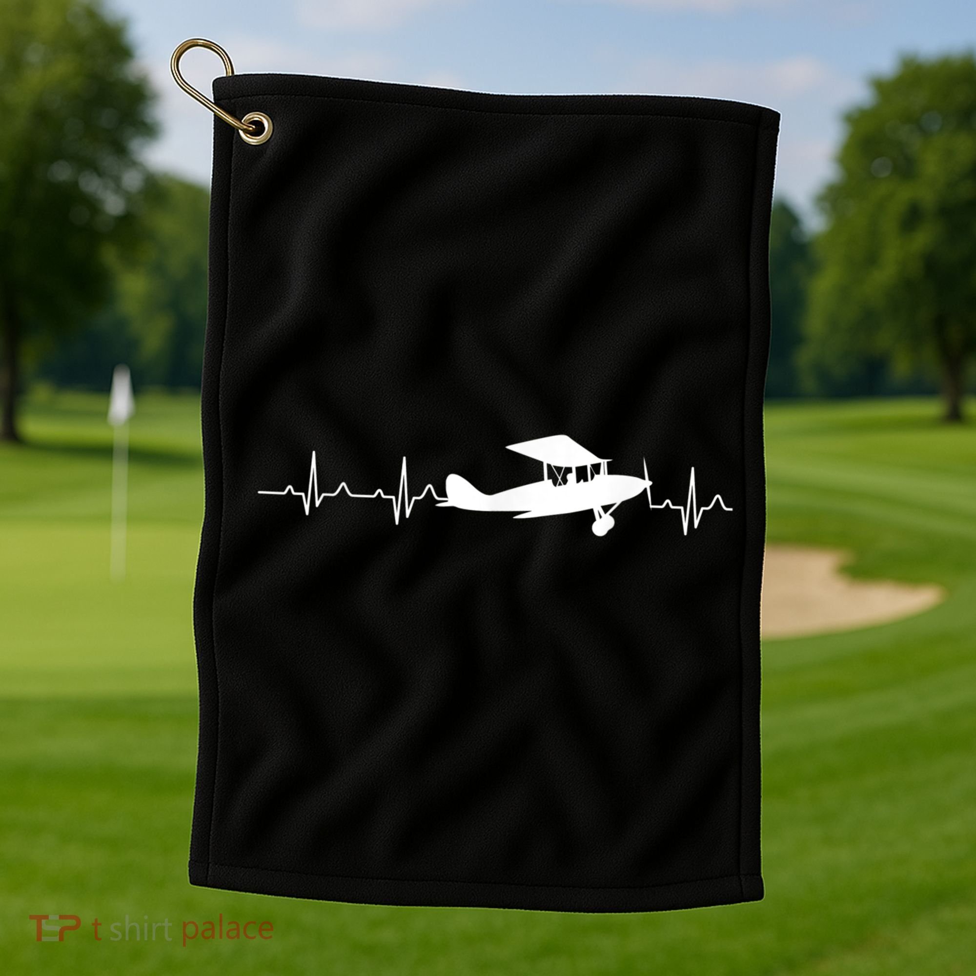 Flying Pilot , Aviation Heartbeat Golf Towel