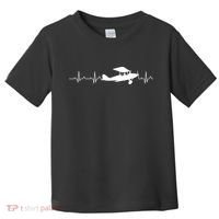 Flying Pilot , Aviation Heartbeat Toddler T-Shirt thumb 0