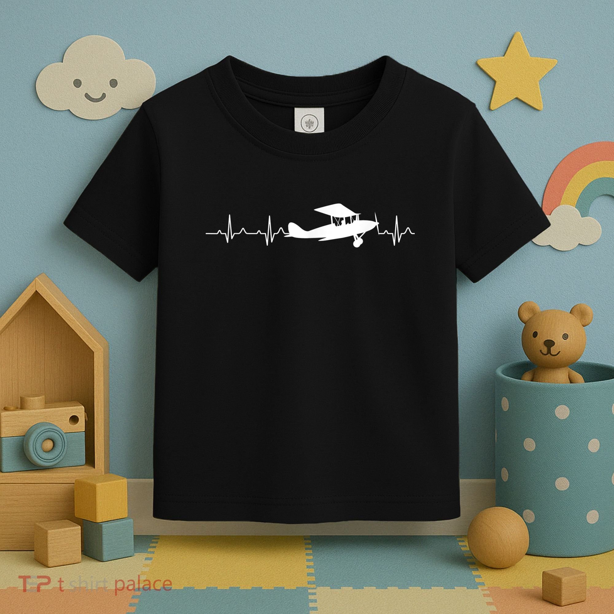 Flying Pilot , Aviation Heartbeat Toddler T-Shirt