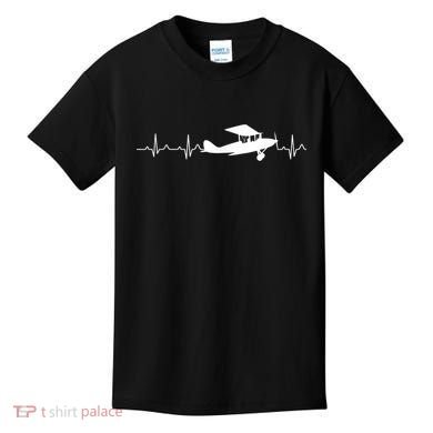 Flying Pilot , Aviation Heartbeat Kids T-Shirt