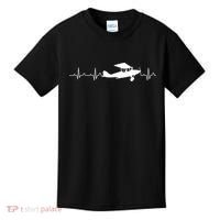 Flying Pilot , Aviation Heartbeat Kids T-Shirt thumb 0