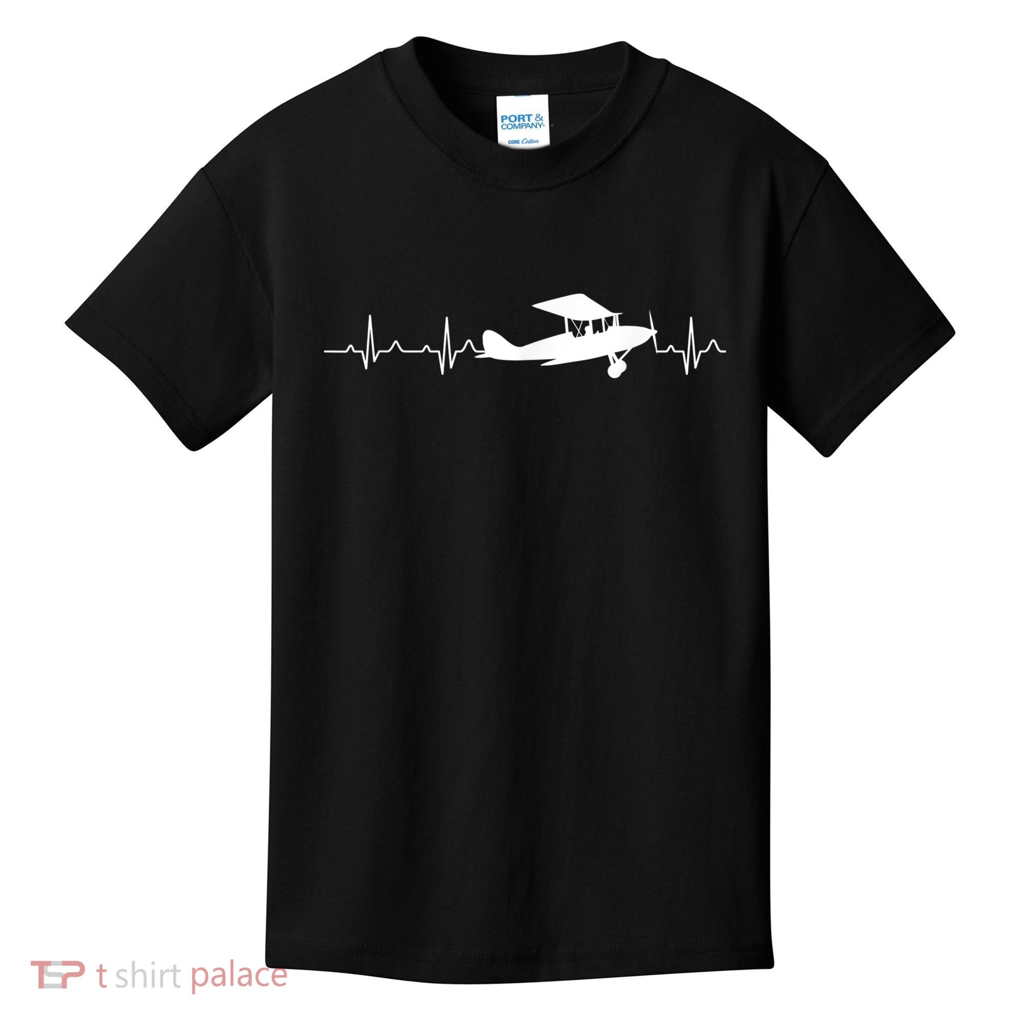 Flying Pilot , Aviation Heartbeat Kids T-Shirt