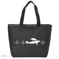 Flying Pilot , Aviation Heartbeat Tote Bag thumb 0