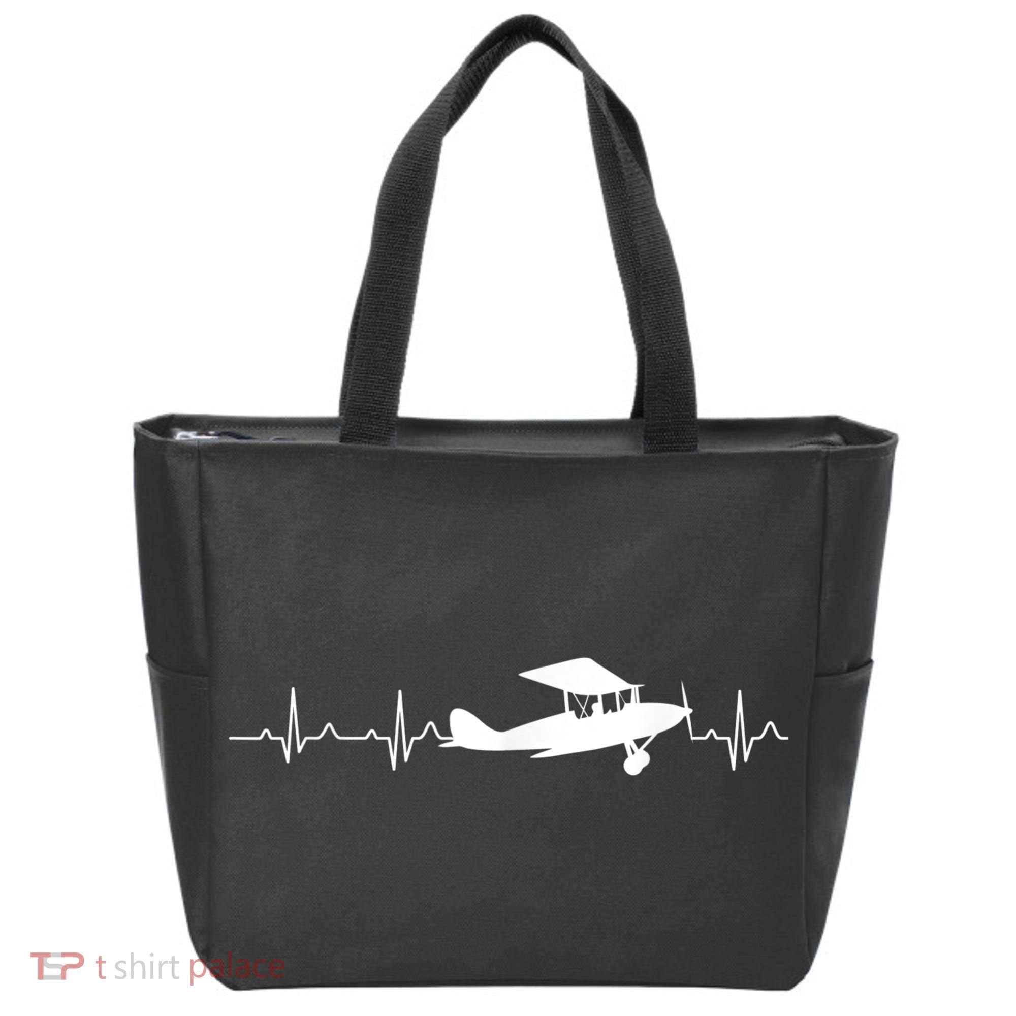 Flying Pilot , Aviation Heartbeat Tote Bag