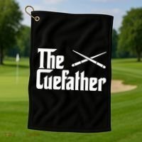 Funny Pool Billiards Player The Cue Father Gift Golf Towel thumb 1