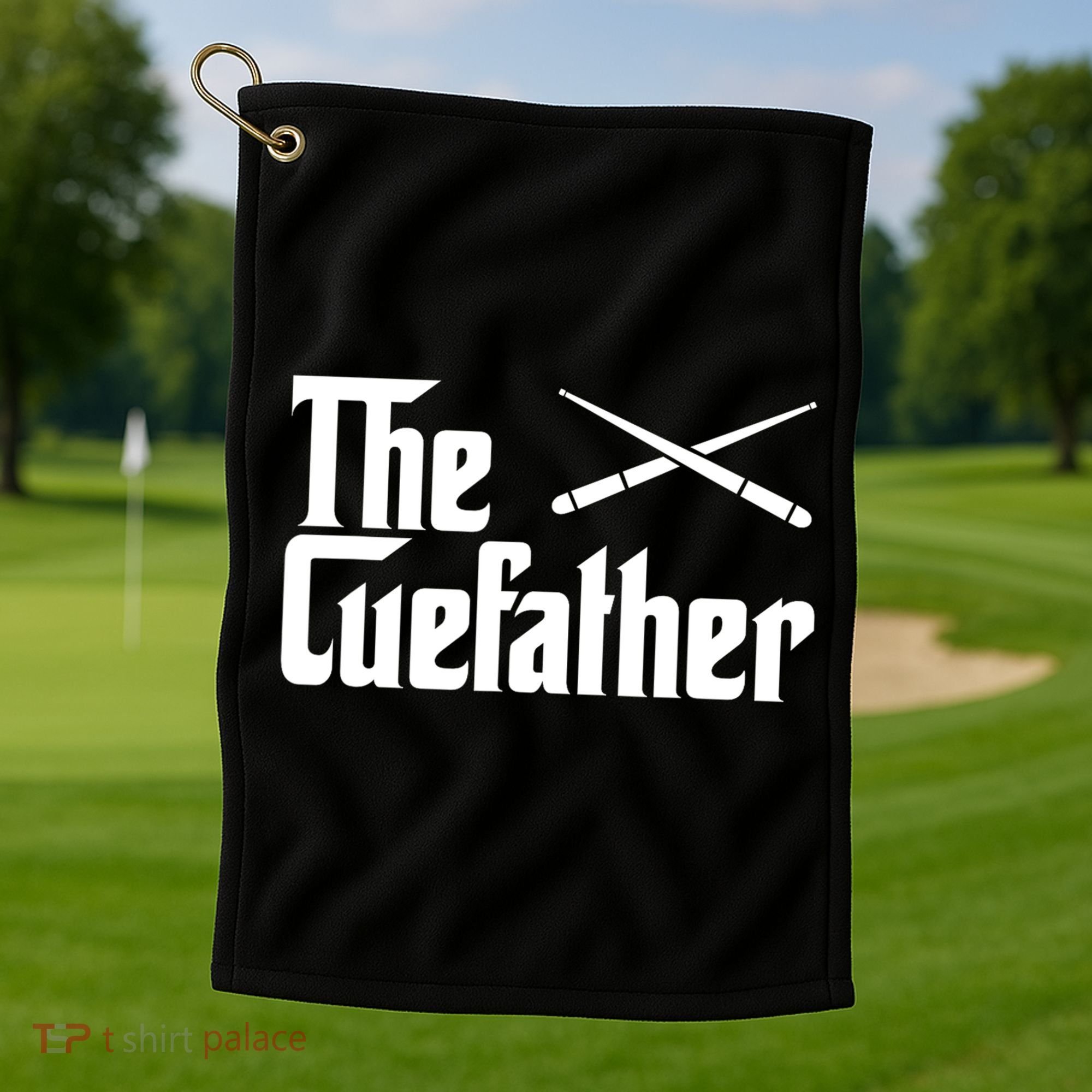 Funny Pool Billiards Player The Cue Father Gift Golf Towel