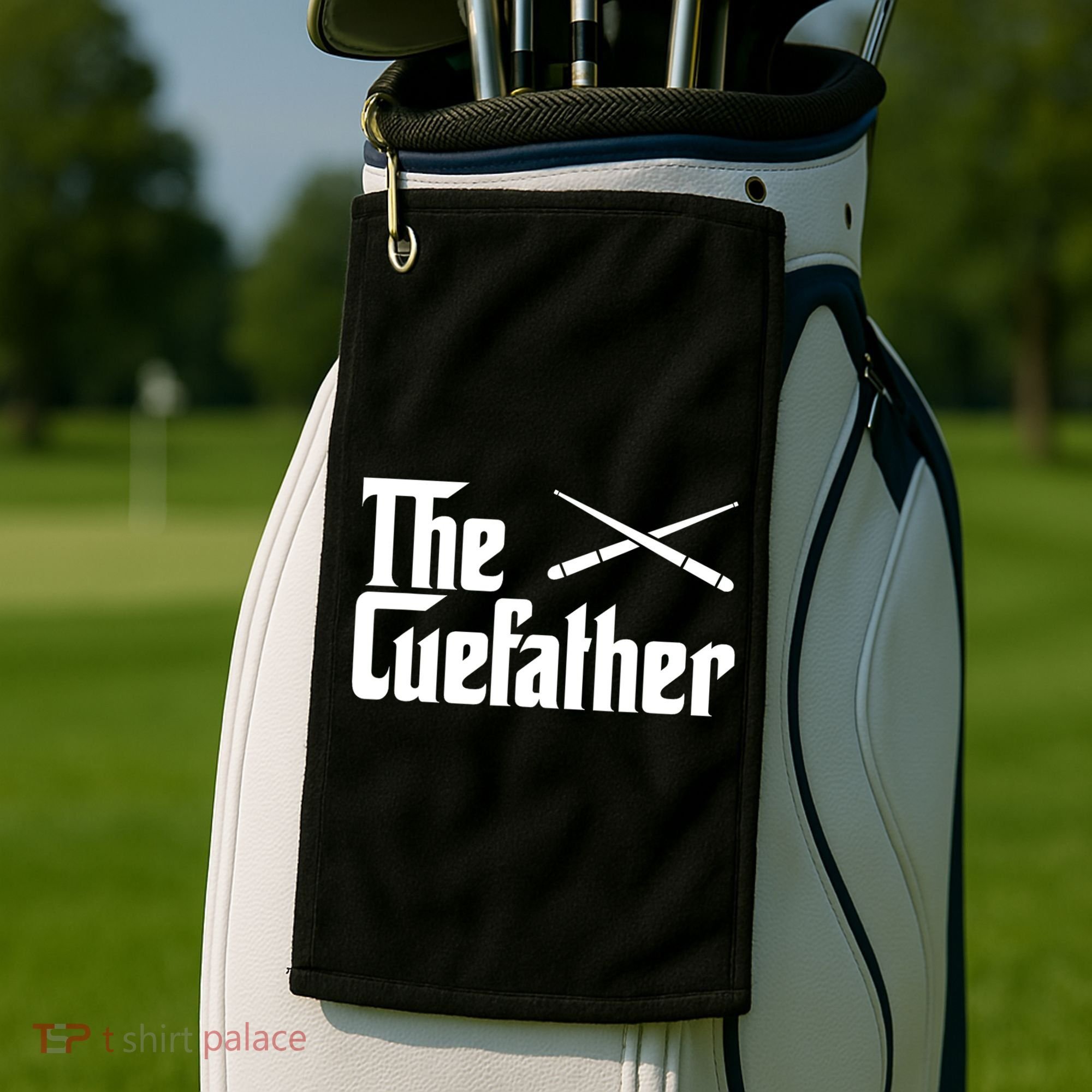 Funny Pool Billiards Player The Cue Father Gift Golf Towel