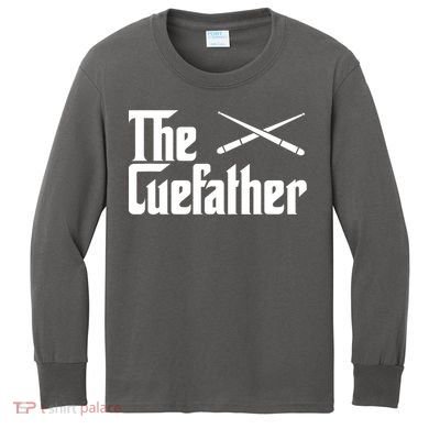Funny Pool Billiards Player The Cue Father Gift Kids Long Sleeve Shirt