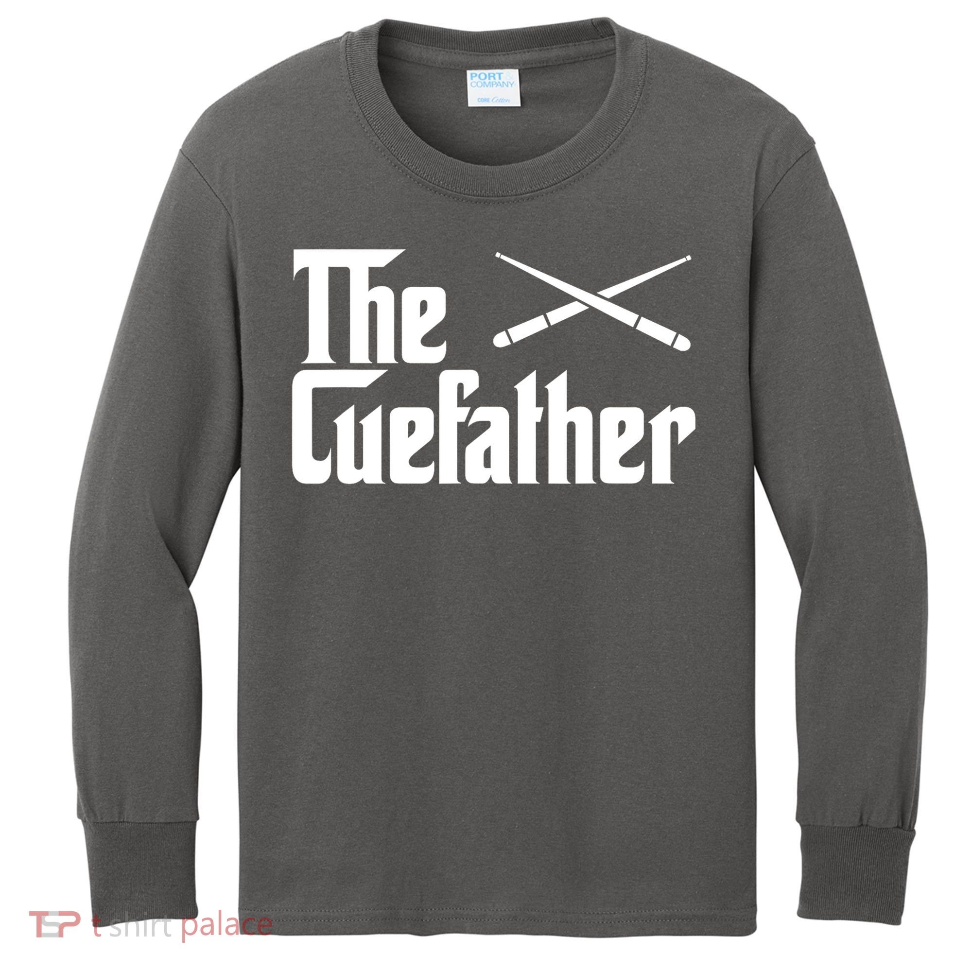 Funny Pool Billiards Player The Cue Father Gift Kids Long Sleeve Shirt