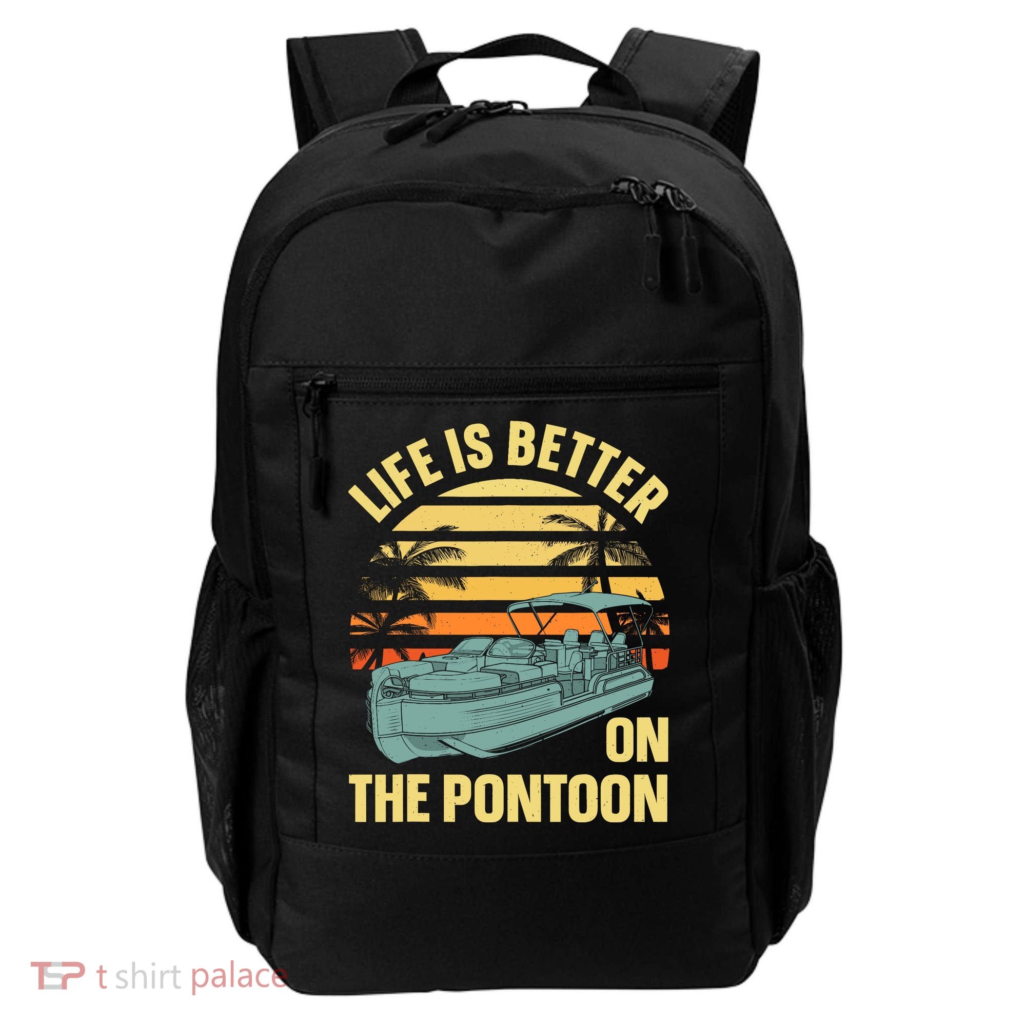 Funny Pontoon Boat Art For Boating Pontoon Captain Backpack