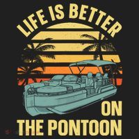 Funny Pontoon Boat Art For Boating Pontoon Captain Tumbler thumb 3