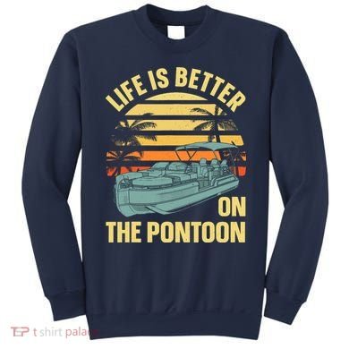 Funny Pontoon Boat Art For Boating Pontoon Captain Sweatshirt