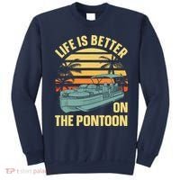 Funny Pontoon Boat Art For Boating Pontoon Captain Sweatshirt thumb 0