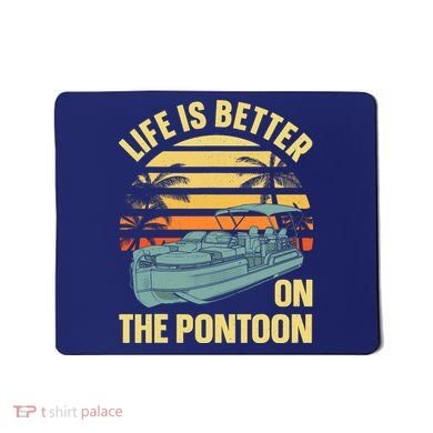 Funny Pontoon Boat Art For Boating Pontoon Captain Mousepad
