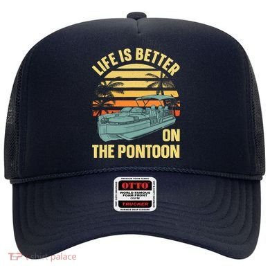 Funny Pontoon Boat Art For Boating Pontoon Captain Hat