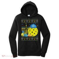 Funny Pickleball Ball Orah Dreidel Ugly Hanukkah Sweater Funny Gift Women's Hoodie thumb 0