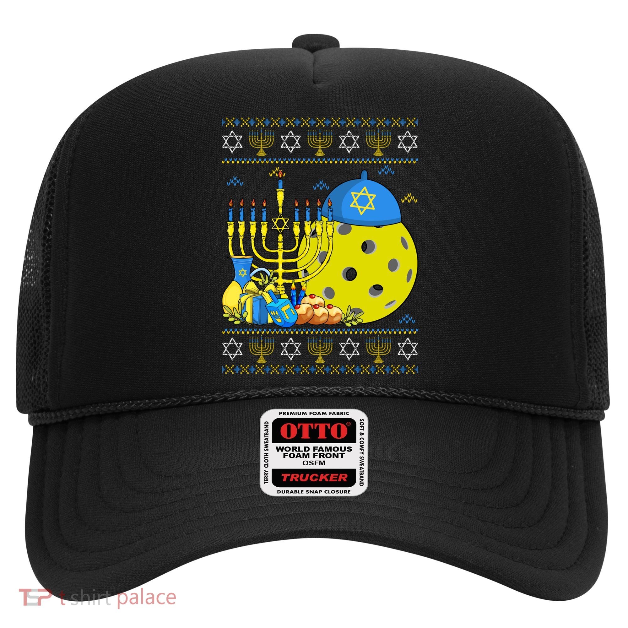 Funny Pickleball Ball Orah Dreidel Ugly Hanukkah Sweater Funny Gift Hat