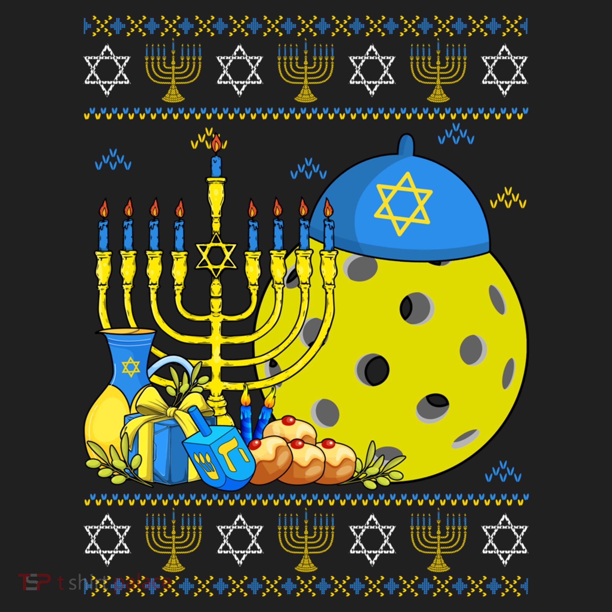 Funny Pickleball Ball Orah Dreidel Ugly Hanukkah Sweater Funny Gift Hat
