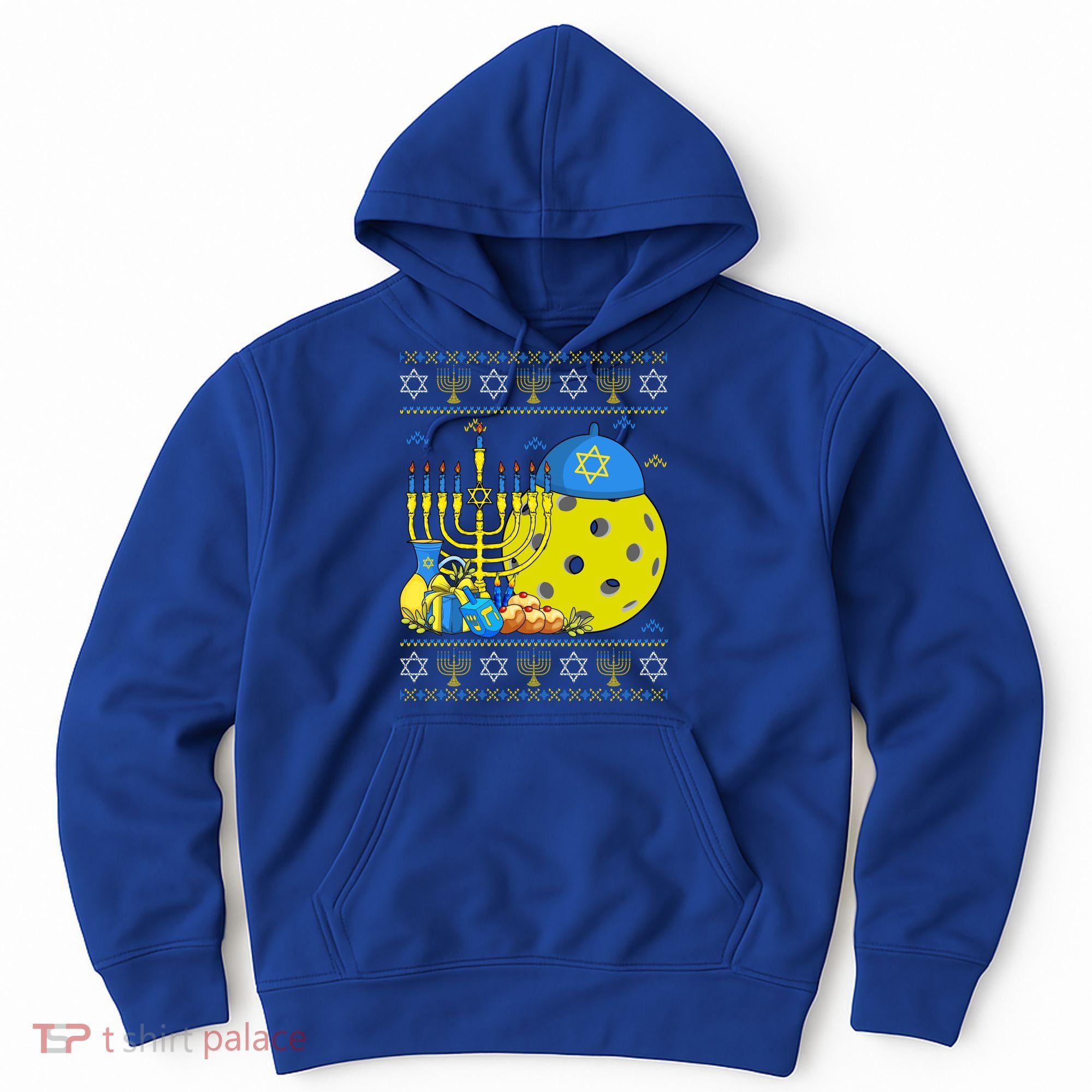 Funny Pickleball Ball Orah Dreidel Ugly Hanukkah Sweater Funny Gift Hoodie